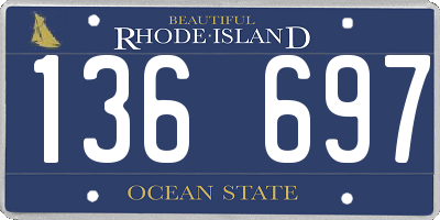 RI license plate 136697