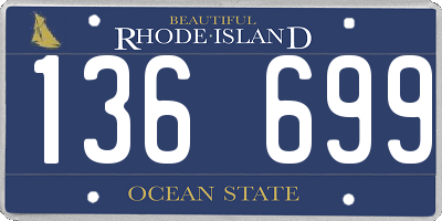 RI license plate 136699