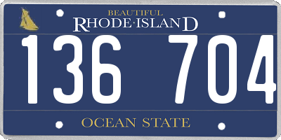 RI license plate 136704