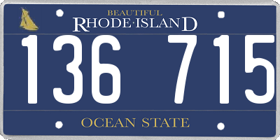 RI license plate 136715