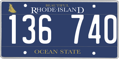 RI license plate 136740