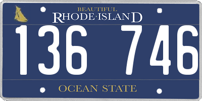 RI license plate 136746