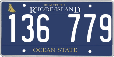RI license plate 136779