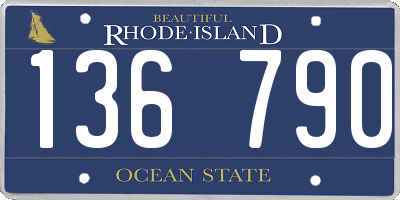 RI license plate 136790