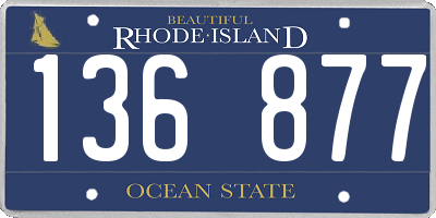 RI license plate 136877