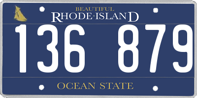 RI license plate 136879