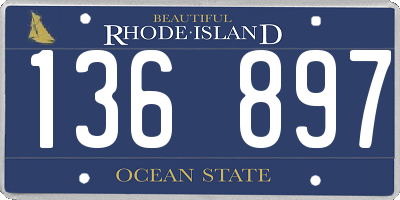 RI license plate 136897