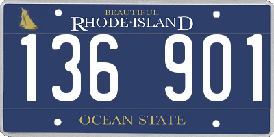 RI license plate 136901