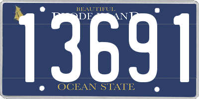 RI license plate 13691