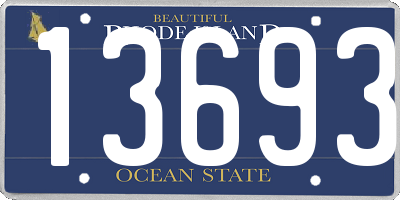RI license plate 13693