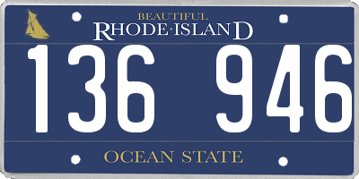 RI license plate 136946