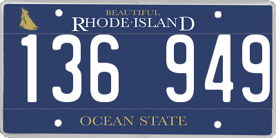 RI license plate 136949
