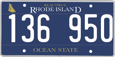 RI license plate 136950