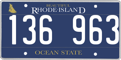 RI license plate 136963
