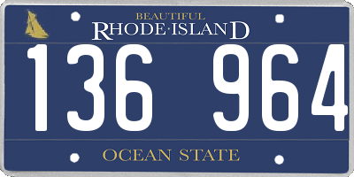 RI license plate 136964
