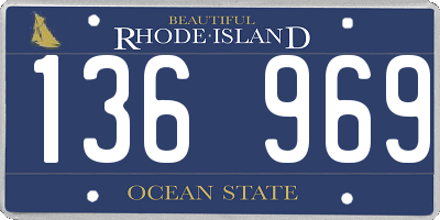 RI license plate 136969