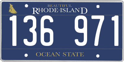RI license plate 136971