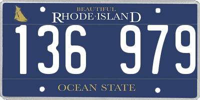 RI license plate 136979