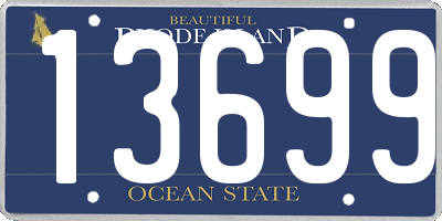 RI license plate 13699