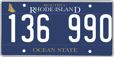 RI license plate 136990