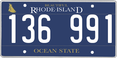 RI license plate 136991