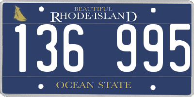 RI license plate 136995