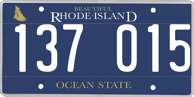 RI license plate 137015