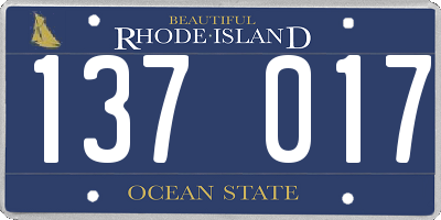 RI license plate 137017