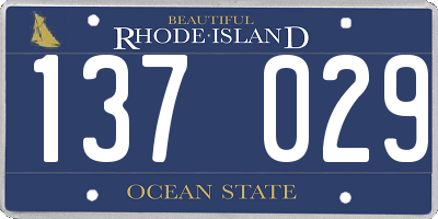 RI license plate 137029