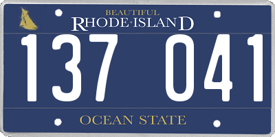 RI license plate 137041