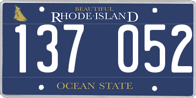 RI license plate 137052