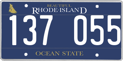 RI license plate 137055