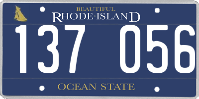 RI license plate 137056