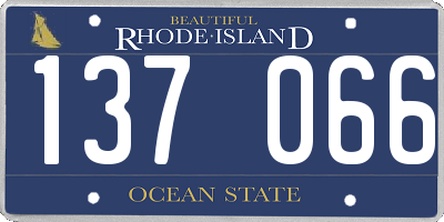 RI license plate 137066