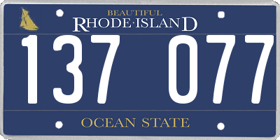 RI license plate 137077
