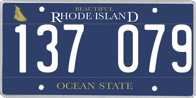 RI license plate 137079