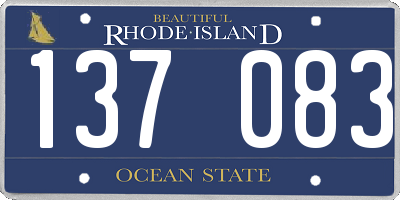 RI license plate 137083