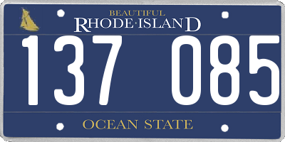 RI license plate 137085