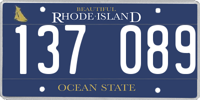 RI license plate 137089