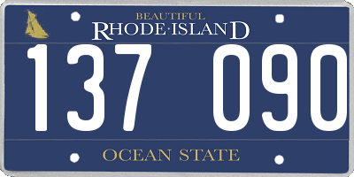 RI license plate 137090