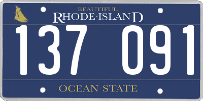 RI license plate 137091