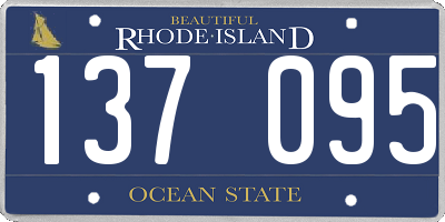 RI license plate 137095