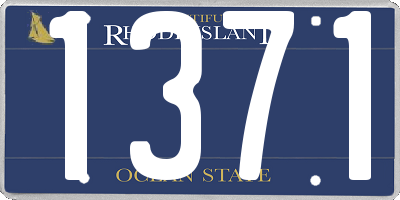 RI license plate 1371