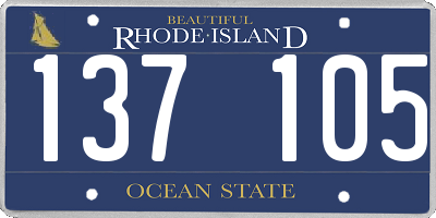 RI license plate 137105