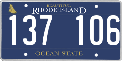 RI license plate 137106