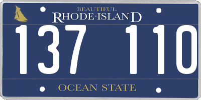 RI license plate 137110