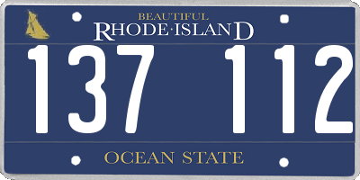 RI license plate 137112