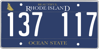 RI license plate 137117