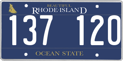 RI license plate 137120