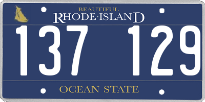 RI license plate 137129